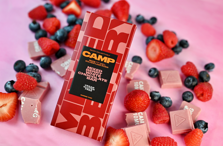 The BRAND NEW CAMP Mixed Berry White Vegan Chocolate Bar is INCREDIBLE!