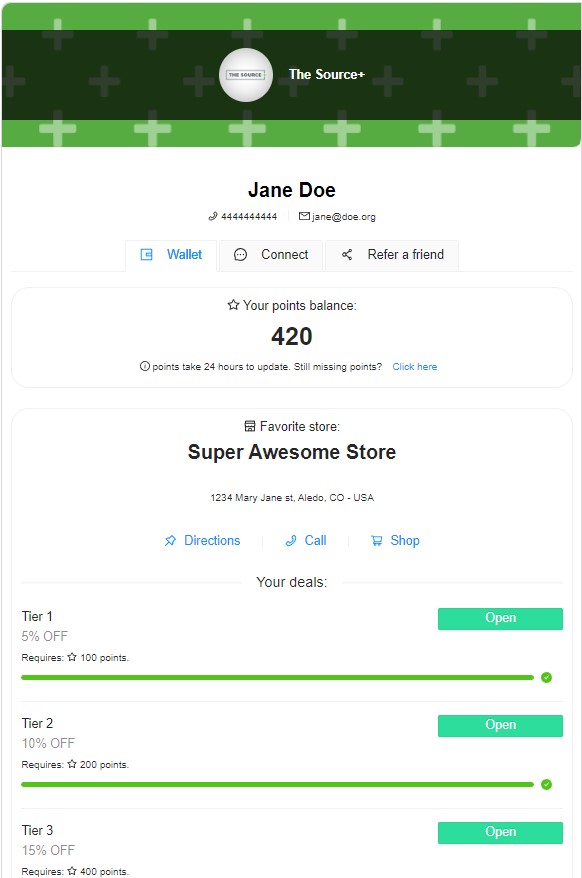 The Source+ rewards program cannabis marijuana dispensary