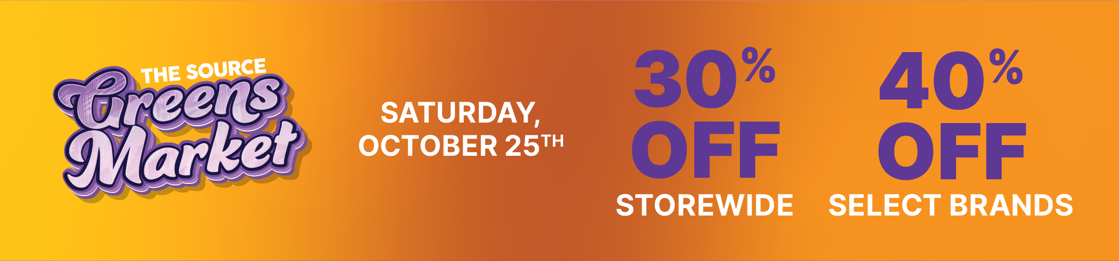 October Greens Market Banner